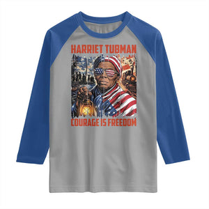 Harriet Tubman Courage Is Freedom Raglan Shirt Black History Gift TS12 Sport Gray Royal Print Your Wear