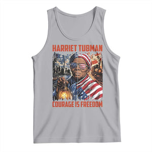 Harriet Tubman Courage Is Freedom Tank Top Black History Gift TS12 Athletic Heather Print Your Wear