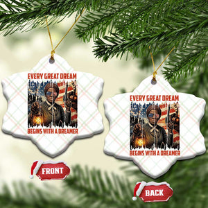 Harriet Tubman Quote Ceramic Ornament Every Great Dream Begins With A Dreamer TS12 Print Your Wear