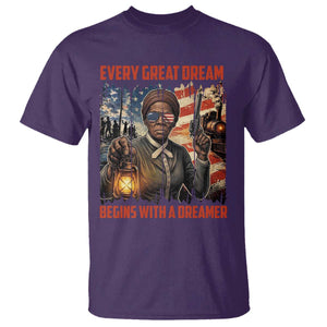 Harriet Tubman Quote T Shirt Every Great Dream Begins With A Dreamer TS12 Purple Print Your Wear