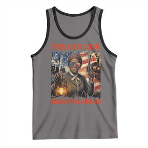Harriet Tubman Quote Tank Top Every Great Dream Begins With A Dreamer TS12 Deep Heather Black Print Your Wear