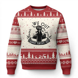 Harriet Tubman Ugly Christmas Sweater We Out Breaking The Chains Iconic Legacy Gift TS12 Beige Red Print Your Wear