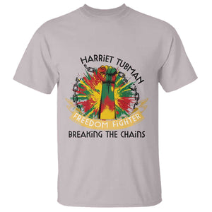Harriet Tubman T Shirt Underground Railroad Hero Breaking Chains TS12 Ice Gray Print Your Wear