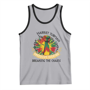 Harriet Tubman Tank Top Underground Railroad Hero Breaking Chains TS12 Athletic Heather Black Print Your Wear