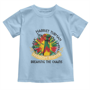 Harriet Tubman Toddler T Shirt Underground Railroad Hero Breaking Chains TS12 Light Blue Print Your Wear