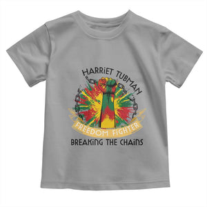 Harriet Tubman Toddler T Shirt Underground Railroad Hero Breaking Chains TS12 Sport Gray Print Your Wear