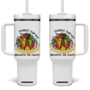 Harriet Tubman Tumbler With Handle Underground Railroad Hero Breaking Chains TS12 One Size: 40 oz White Print Your Wear