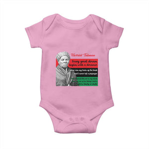 Harriet Tubman Quote Baby Onesie Pan African Flag Black History TS12 Light Pink Print Your Wear