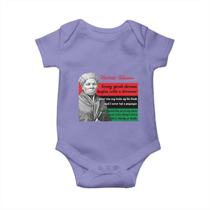 Harriet Tubman Quote Baby Onesie Pan African Flag Black History TS12 Violet Print Your Wear
