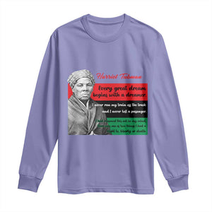 Harriet Tubman Quote Long Sleeve Shirt Pan African Flag Black History TS12 Violet Print Your Wear