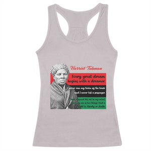 Harriet Tubman Quote Racerback Tank Top Pan African Flag Black History TS12 Ice Gray Print Your Wear
