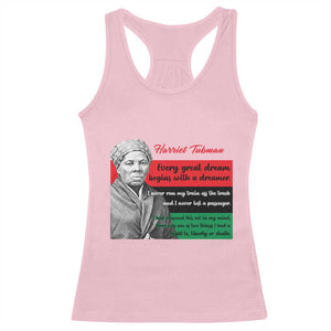 Harriet Tubman Quote Racerback Tank Top Pan African Flag Black History TS12 Light Pink Print Your Wear
