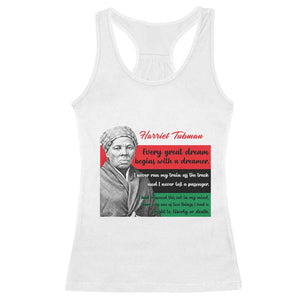 Harriet Tubman Quote Racerback Tank Top Pan African Flag Black History TS12 White Print Your Wear