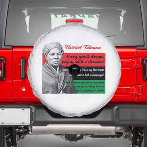 Harriet Tubman Quote Spare Tire Cover Pan African Flag Black History TS12 White Print Your Wear