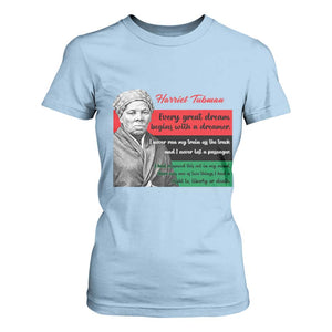 Harriet Tubman Quote T Shirt For Women Pan African Flag Black History TS12 Light Blue Print Your Wear