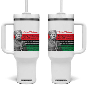 Harriet Tubman Quote Tumbler With Handle Pan African Flag Black History TS12 One Size: 40 oz White Print Your Wear