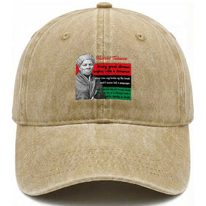 Harriet Tubman Quote Washed Cotton Baseball Cap Pan African Flag Black History TS12 Print Your Wear