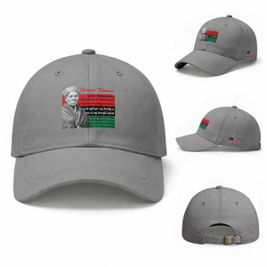 Harriet Tubman Legacy Baseball Cap Pan African Flag Freedom Fighter Quote TS12 Baseball Cap Universal Fit Sport Gray Print Your Wear