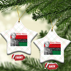 Harriet Tubman Legacy Ceramic Ornament Pan African Flag Freedom Fighter Quote TS12 Print Your Wear