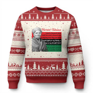 Harriet Tubman Legacy Ugly Christmas Sweater Pan African Flag Freedom Fighter Quote TS12 Beige Red Print Your Wear