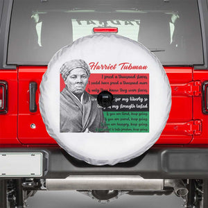 Harriet Tubman Legacy Spare Tire Cover Pan African Flag Freedom Fighter Quote TS12 White Print Your Wear