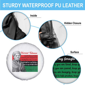 Harriet Tubman Legacy Spare Tire Cover Pan African Flag Freedom Fighter Quote TS12 Print Your Wear