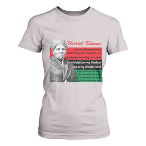 Harriet Tubman Legacy T Shirt For Women Pan African Flag Freedom Fighter Quote TS12 Ice Gray Print Your Wear