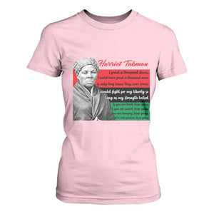 Harriet Tubman Legacy T Shirt For Women Pan African Flag Freedom Fighter Quote TS12 Light Pink Print Your Wear