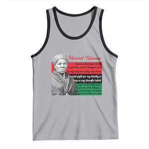 Harriet Tubman Legacy Tank Top Pan African Flag Freedom Fighter Quote TS12 Athletic Heather Black Print Your Wear