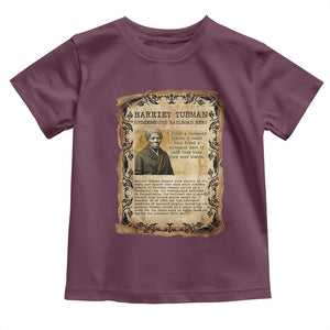 Harriet Tubman Toddler T Shirt Womens History Month Gift TS12 Maroon Print Your Wear