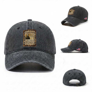 Harriet Tubman Washed Cotton Baseball Cap Womens History Month Gift TS12 Washed Cap Universal Fit Dark Gray Print Your Wear