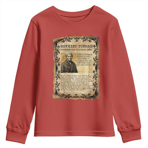 Harriet Tubman Youth Sweatshirt Womens History Month Gift TS12 Red Print Your Wear