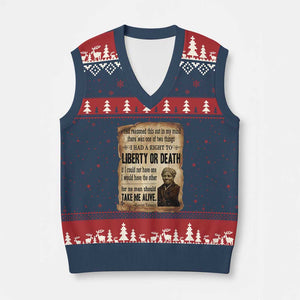 Harriet Tubman V-Neck Knit Sweater Vest Liberty Or Death Black History Legacy TS12 Navy Red Print Your Wear