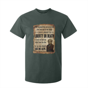 Harriet Tubman T Shirt For Kid Liberty Or Death Black History Legacy TS12 Dark Forest Green Print Your Wear