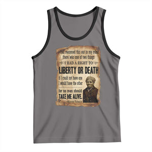 Harriet Tubman Tank Top Liberty Or Death Black History Legacy TS12 Deep Heather Black Print Your Wear