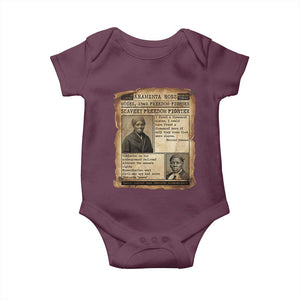 Harriet Tubman Newspaper Baby Onesie Slavery Freedom Fighter Historical TS12 Maroon Print Your Wear