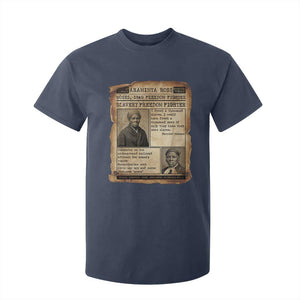 Harriet Tubman Newspaper T Shirt For Kid Slavery Freedom Fighter Historical TS12 Navy Print Your Wear