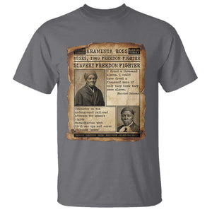 Harriet Tubman Newspaper T Shirt Slavery Freedom Fighter Historical TS12 Charcoal Print Your Wear