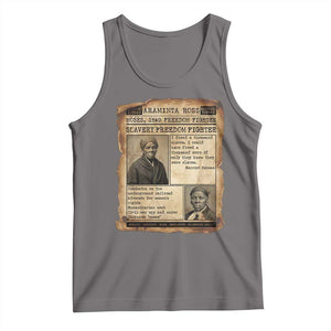 Harriet Tubman Newspaper Tank Top Slavery Freedom Fighter Historical TS12 Deep Heather Print Your Wear