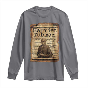 The Underground Railroad Hero Long Sleeve Shirt Harriet Tubman Slavery Freedom Fighter Gift TS12 Charcoal Print Your Wear