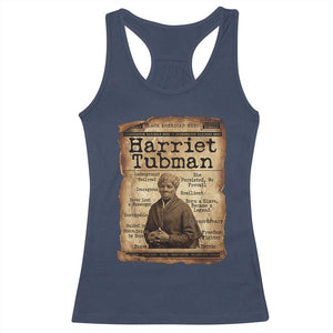 The Underground Railroad Hero Racerback Tank Top Harriet Tubman Slavery Freedom Fighter Gift TS12 Navy Print Your Wear