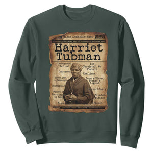 The Underground Railroad Hero Sweatshirt Harriet Tubman Slavery Freedom Fighter Gift TS12 Dark Forest Green Print Your Wear