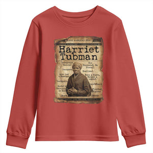 The Underground Railroad Hero Youth Sweatshirt Harriet Tubman Slavery Freedom Fighter Gift TS12 Red Print Your Wear