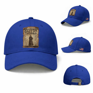 Harriet Tubman Newspaper Baseball Cap Strong Black Woman Leader Gift TS12 Baseball Cap Universal Fit Royal Blue Print Your Wear