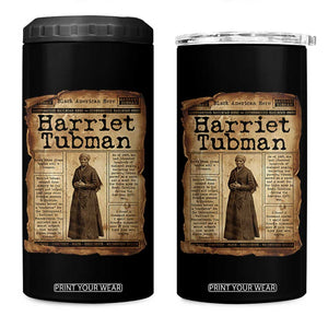 Harriet Tubman Newspaper 4 in 1 Can Cooler Tumbler Strong Black Woman Leader Gift TS12 One Size: 16 oz Black Print Your Wear