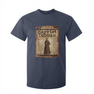 Harriet Tubman Newspaper T Shirt For Kid Strong Black Woman Leader Gift TS12 Navy Print Your Wear
