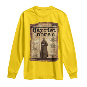 Harriet Tubman Newspaper Long Sleeve Shirt Strong Black Woman Leader Gift TS12 Daisy Print Your Wear