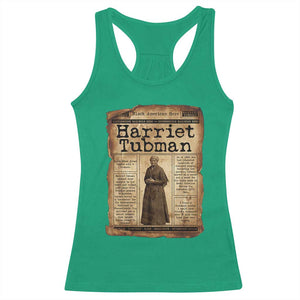 Harriet Tubman Newspaper Racerback Tank Top Strong Black Woman Leader Gift TS12 Irish Green Print Your Wear