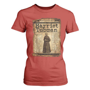 Harriet Tubman Newspaper T Shirt For Women Strong Black Woman Leader Gift TS12 Red Print Your Wear