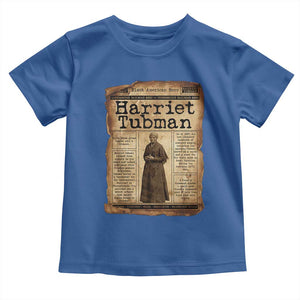 Harriet Tubman Newspaper Toddler T Shirt Strong Black Woman Leader Gift TS12 Royal Blue Print Your Wear